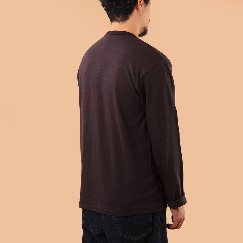 image flaneurs WAREHOUSE & CO.  Lot 5907 LS Henley Neck T-Shirt Sumikuro back