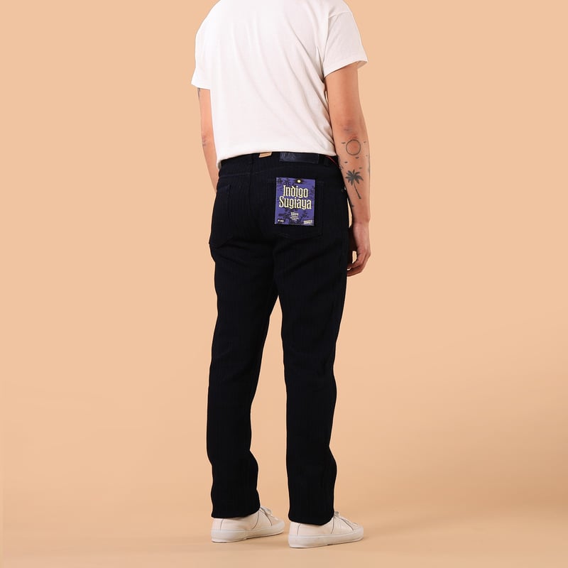 Image-Flâneurs_NAKED & FAMOUS WeirdGuy Indigo Sugiaya de dos