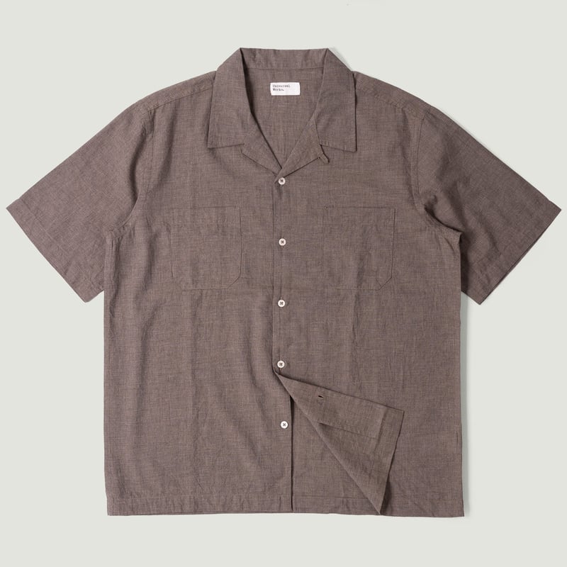 Image-Flâneurs_Image-Flâneurs_UNIVERSAL WORKS / Fine Organic Cotton Sal Road Shirt Brown_ Vignette