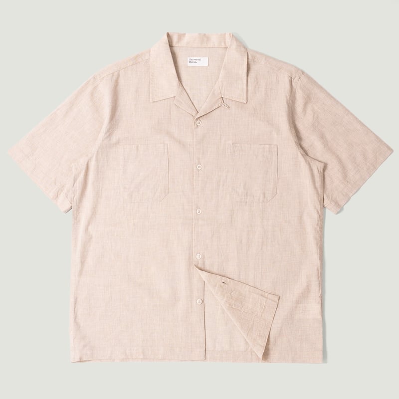 Image-Flâneurs_UNIVERSAL WORKS / Fine Organic Cotton Sal Road Shirt Beige_Vignette