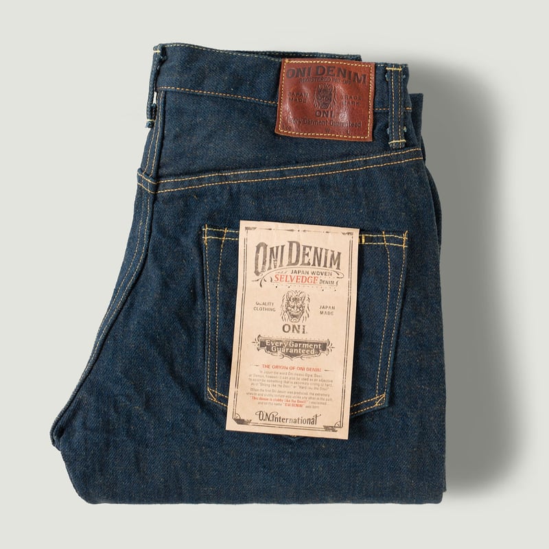 Vignettes flâneurs ONI DENIM  200ZR-OLV 20oz Secret Denim Wide Straight Olive Weft