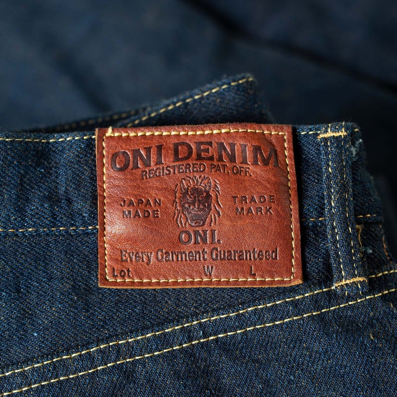 detail flâneurs ONI DENIM 20oz Secret Denim Olive Weft