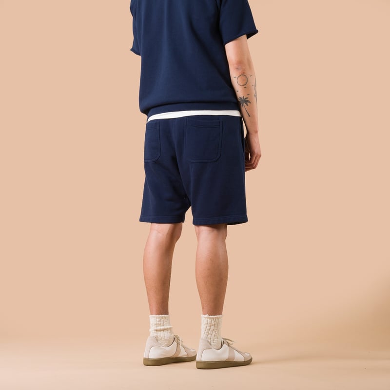 Image-Flâneurs_BEAMS PLUS / Sweat Short Navy_de dos