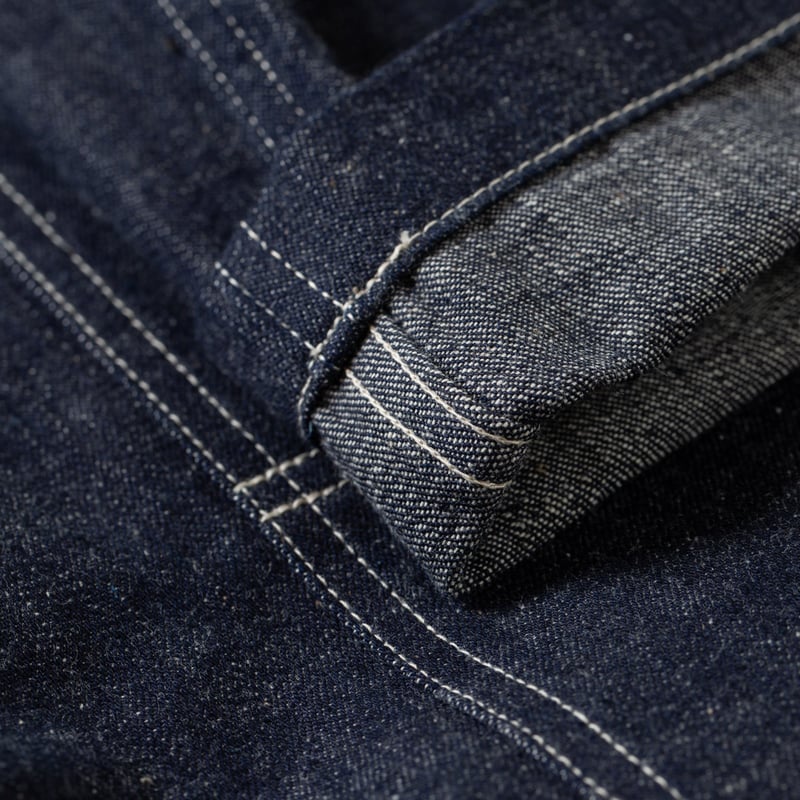 détail revers flaneurs Warehouse Lot. 1239 1930's WPA Double Knee Denim Trousers Indigo (8)