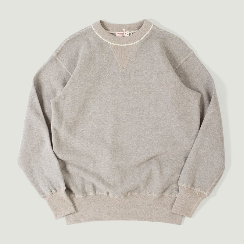 Vignettes flaneurs WAREHOUSE & CO.  Lot. 401 Plain Crew Neck Sweashirt heather grey