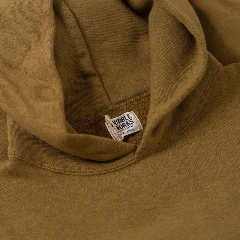 détails flaneurs DUBBLE WORKS  Loopwheel Sweat Hoodie Indigo khaki (3)