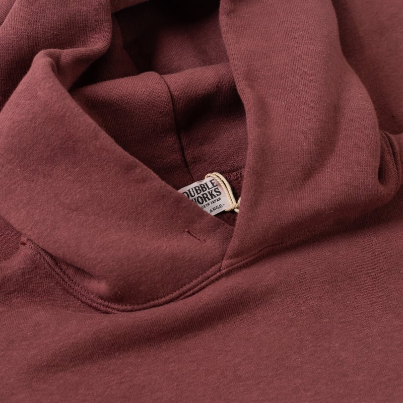 détails flaneurs DUBBLE WORKS  Loopwheel Sweat Hoodie Indigo bordeaux (1)