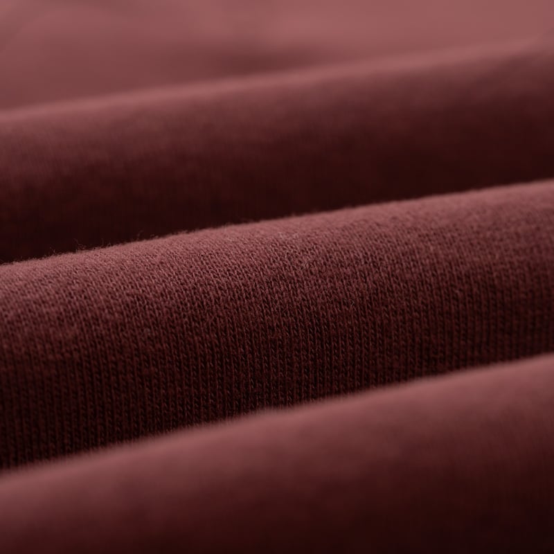 détails flaneurs DUBBLE WORKS  Loopwheel Sweat bordeaux (2)