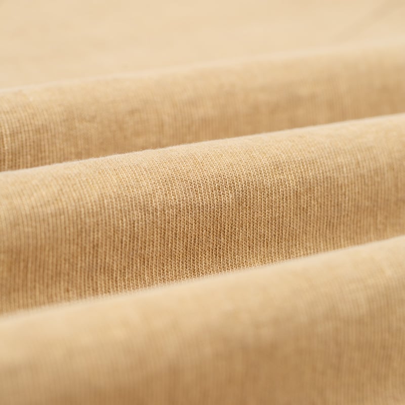 image détail flaneurs DUBBLE WORKS Heavyweight Short Sleeve Tee Pigment Dye Dark Beige back (2)