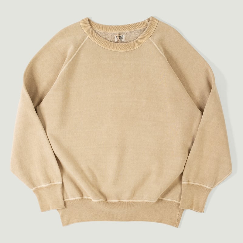 Flatseams Raglan Sweatshirt Pigment Dye Dark Beige