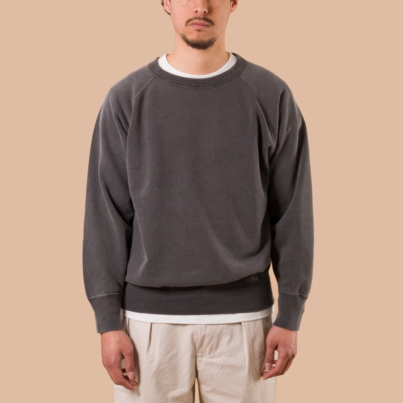 Flatseams Raglan Sweatshirt Pigment Dye Sumikuro