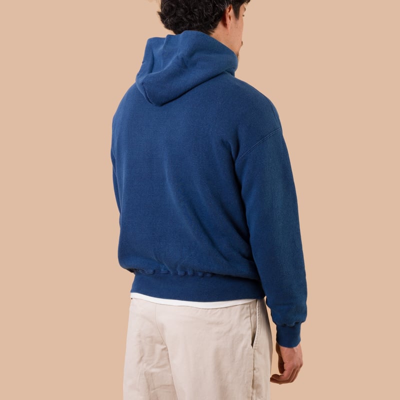 image de dos flaneurs DUBBLE WORKS  Loopwheel  Sweat Hoodie indigo