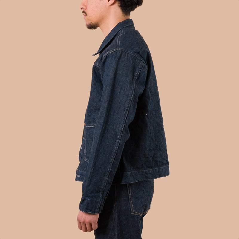 image flaneurs ONI DENIM 03517 Ishikawadai 15oz Old Design Jacket de profil
