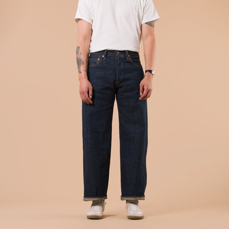image flaneurs ONI DENIM 222 Ishikawadai 15oz Super Wide Straight de face