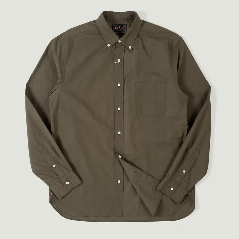 Vignettes flaneurs chemise olive Beams Plus Japan