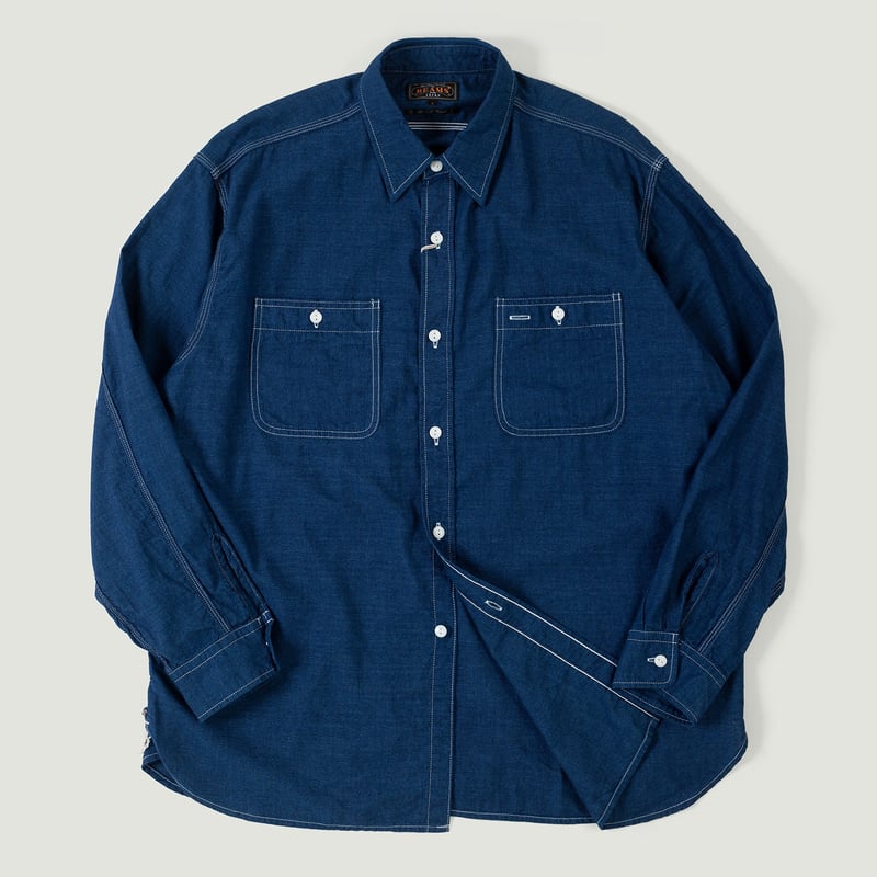 Plain Indigo Chambray Work Shirt