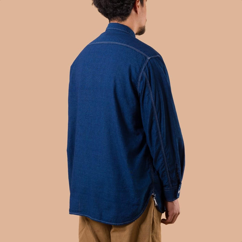 Plain Indigo Chambray Work Shirt