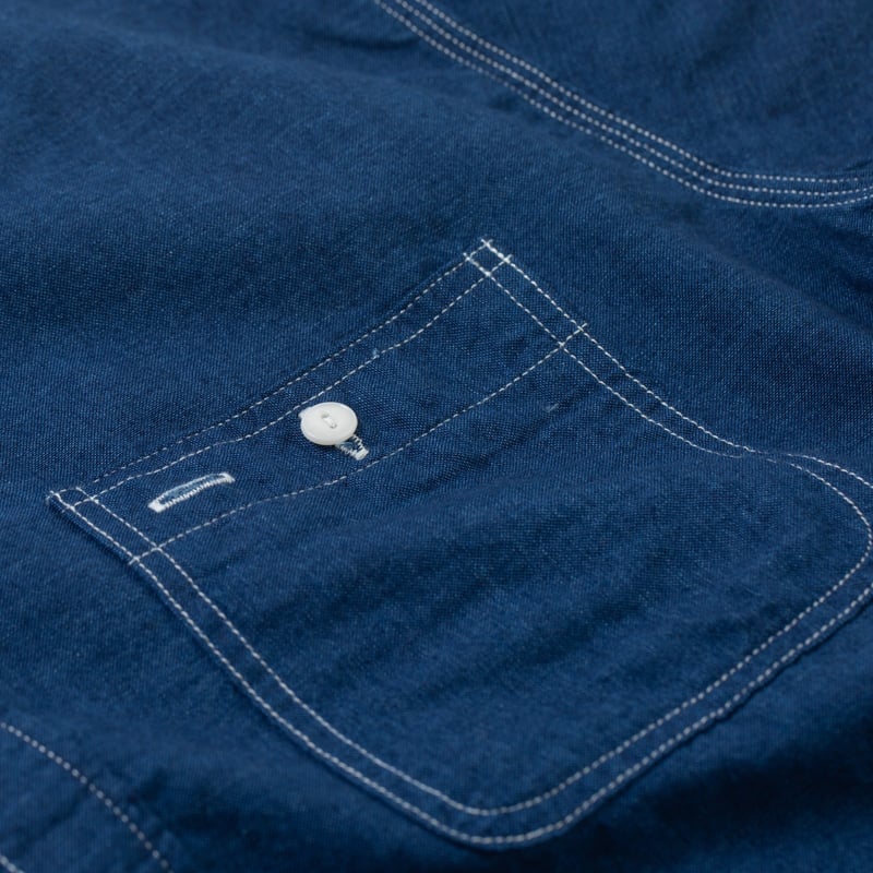 Plain Indigo Chambray Work Shirt