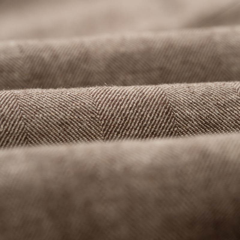 Band Collar Pullover Herringbone Natural