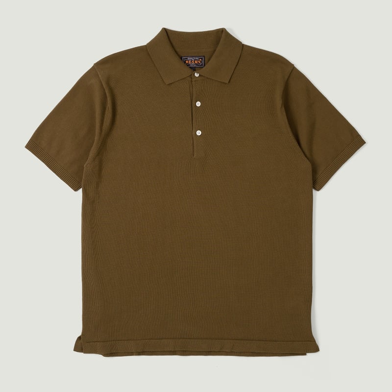 Image-Flâneurs_BEAMS PLUS / Knit Polo 12G Green_vignette