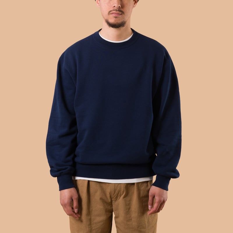 Image-Flâneurs_BEAMS PLUS / Crewneck Sweatshirt Dark Navy de face