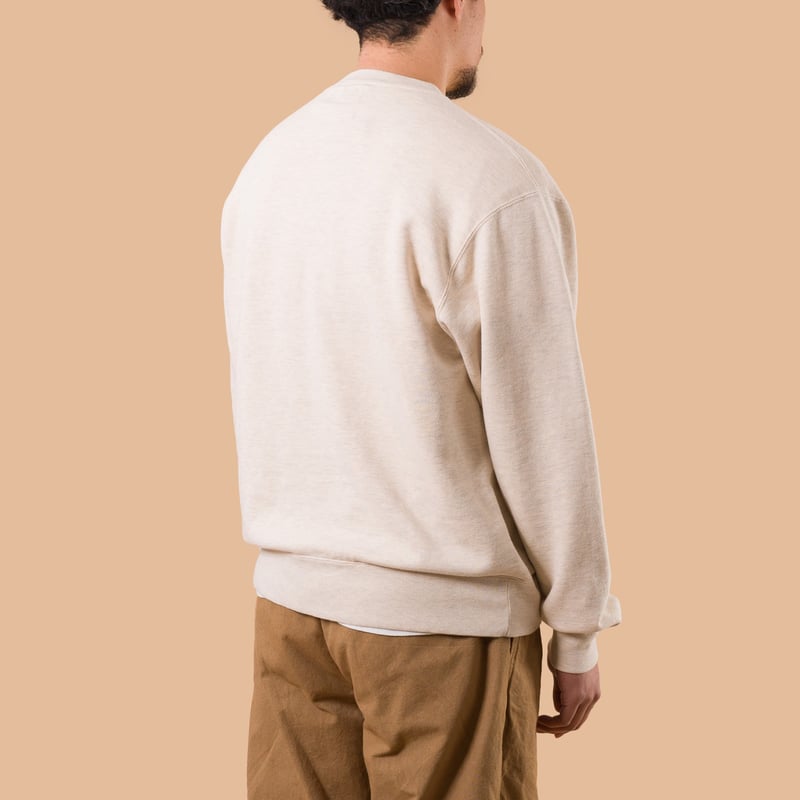 Image-Flâneurs_BEAMS PLUS / Crewneck Sweatshirt Oatmeal de dos