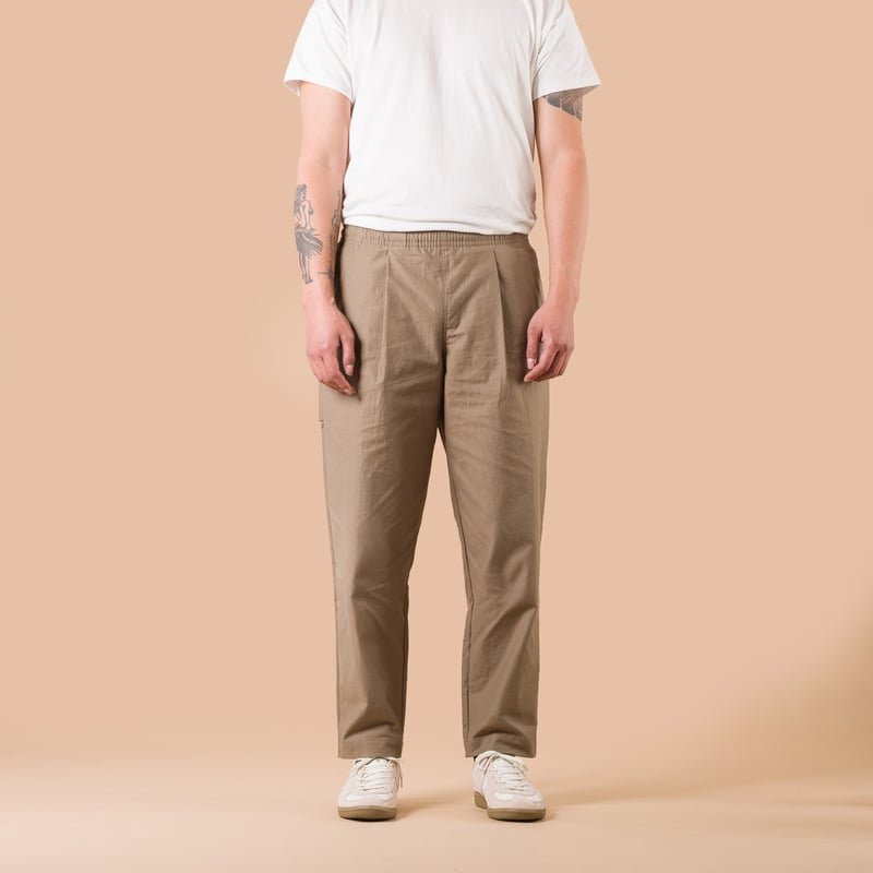 Back Nep Umps Pants Sepia