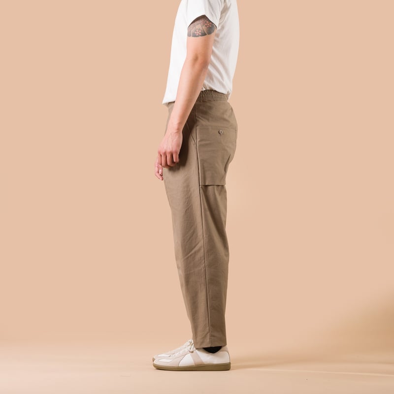 Back Nep Umps Pants Sepia
