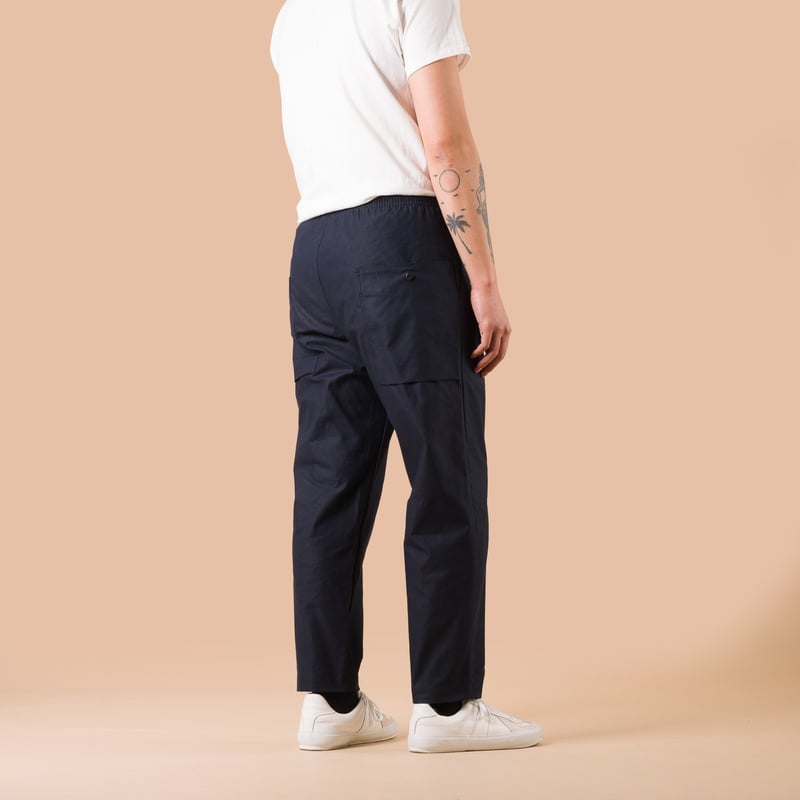 Back Nep Umps Pants Dark Navy
