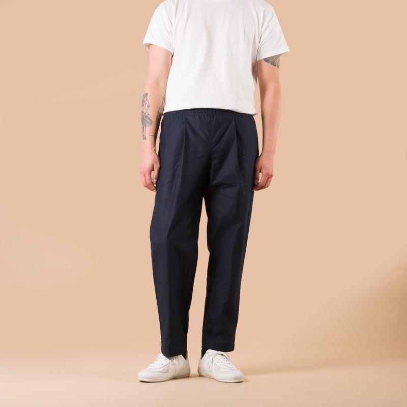 Back Nep Umps Pants Dark Navy
