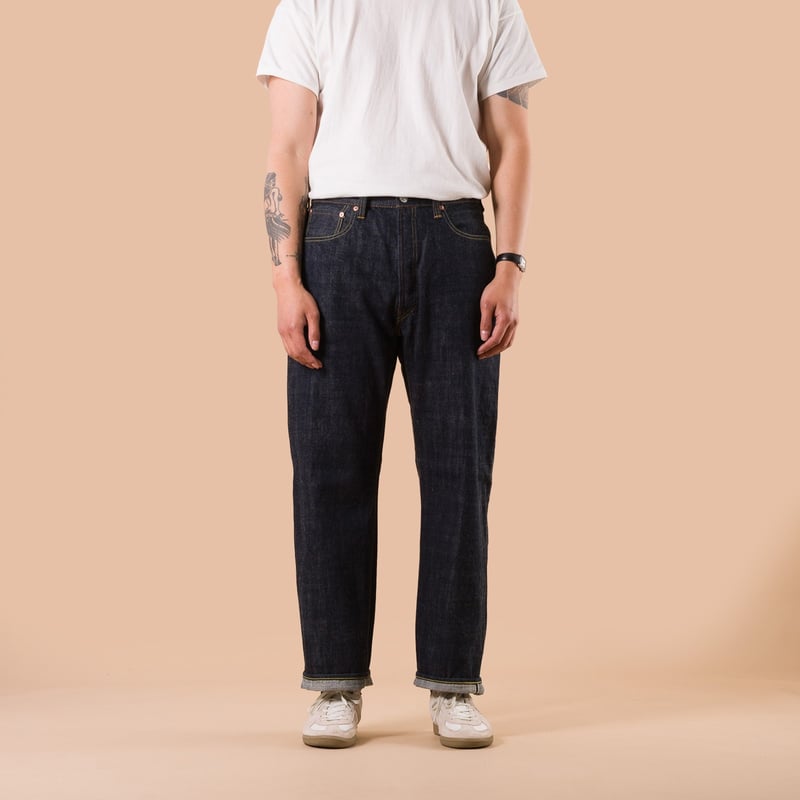 Image-Flâneurs_FOB Factory-F143 14oz Classic Straight Selvedge Denim de face