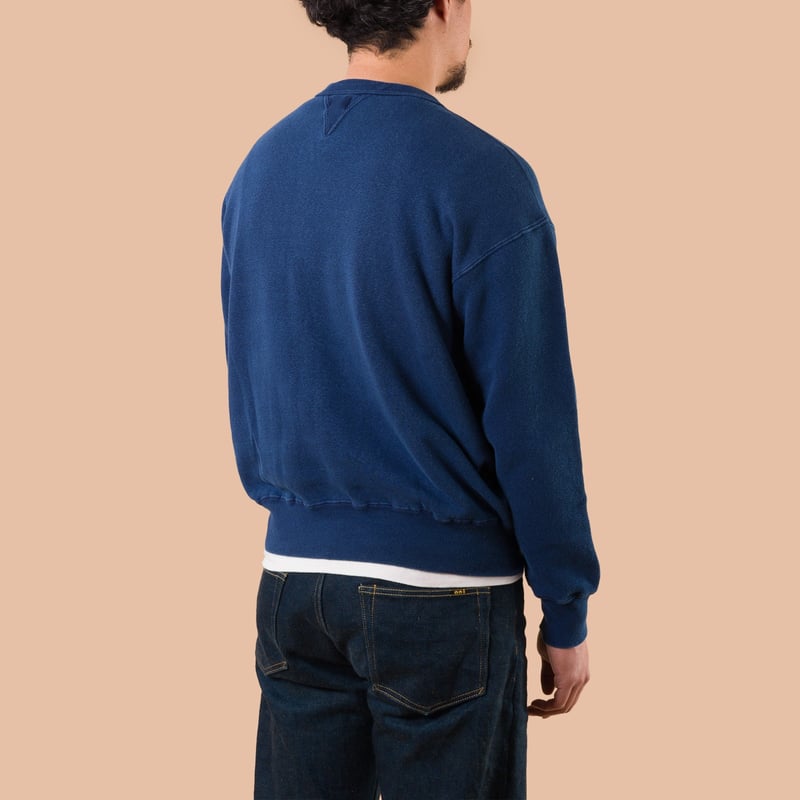 Image Flâneurs DUBBLE WORKS / Loopwheel Sweatshirt Indigo Dye de dos