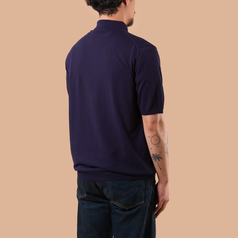 Ice Cotton Poloneck Navy