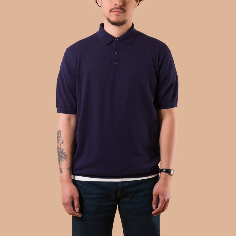 Ice Cotton Poloneck Navy