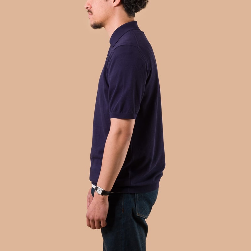 Ice Cotton Poloneck Navy