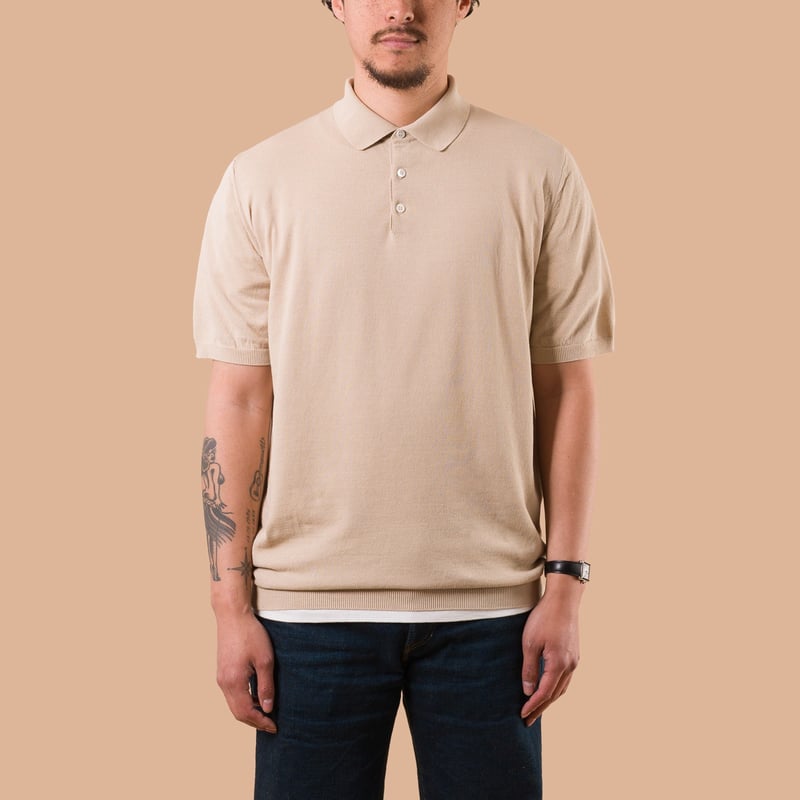 Image Flâneurs MOONCASTLE / Ice Cotton Poloneck Latte Beige de face