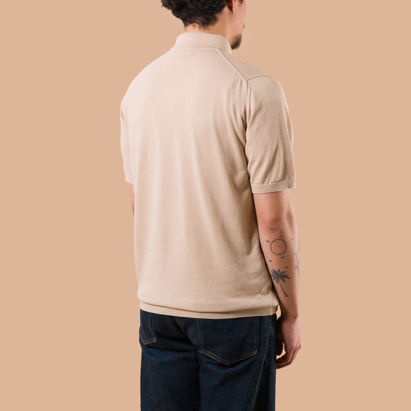 Ice Cotton Poloneck Latte Beige
