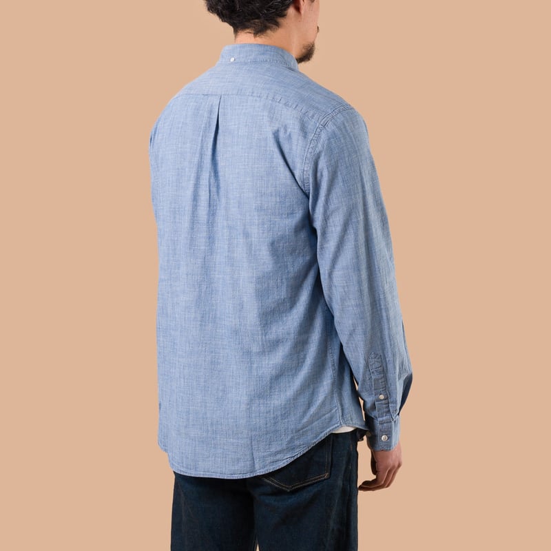 Image-Flâneurs PORTUGUESE FLANNEL / Chambray Shirt de dos