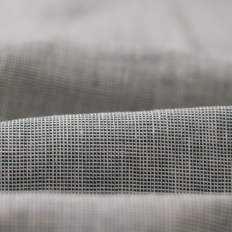 Image-Flâneurs PORTUGUESE FLANNEL / Granular Shirt Green détail matière