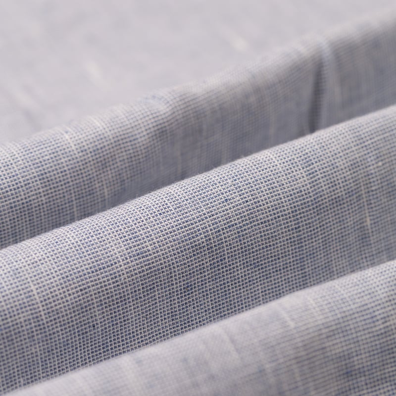 Image Flâneurs PORTUGUESE FLANNEL / Granular Shirt Blue détail matière