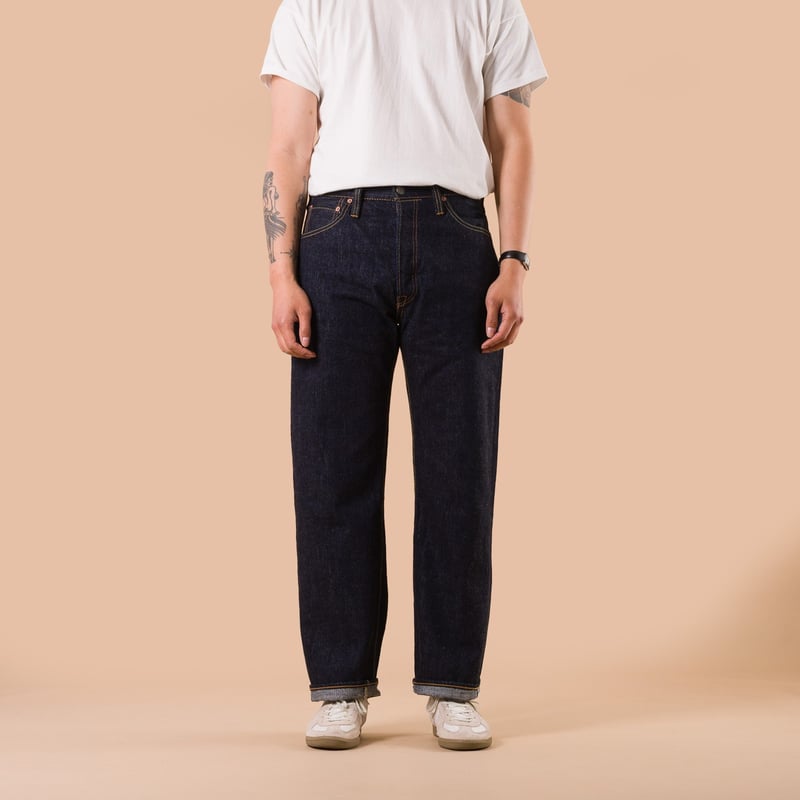 image flâneurs PURE BLUE JAPAN / XX-002 Piped Straight 14oz Selvedge Denim de face