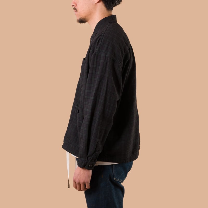 Image flâneurs SEUVAS / Plaid Comfy Shirt Dark Blue de profil