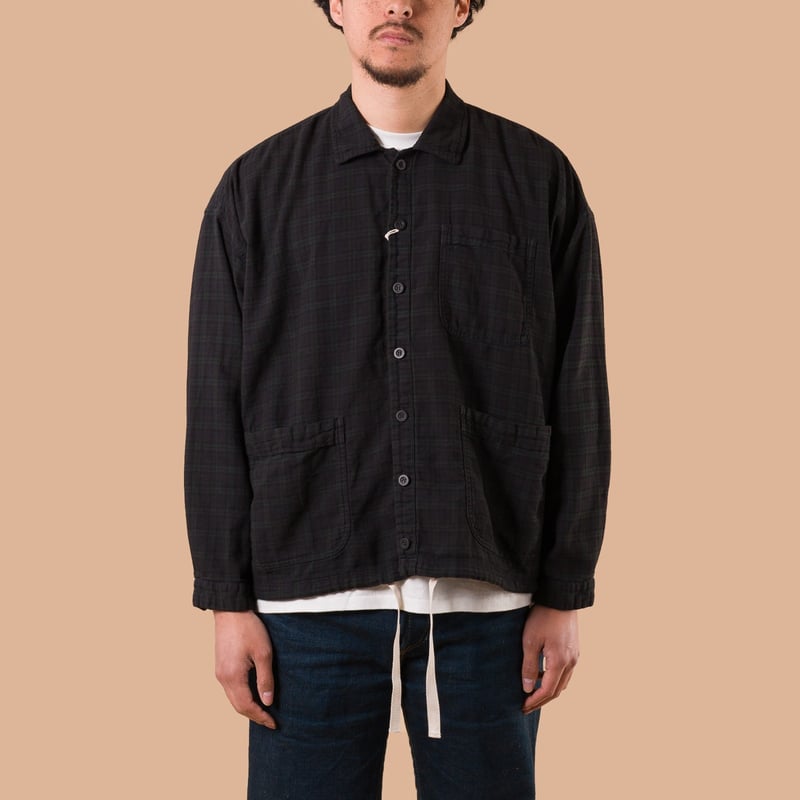 Image flâneurs SEUVAS / Plaid Comfy Shirt Dark Blue de face