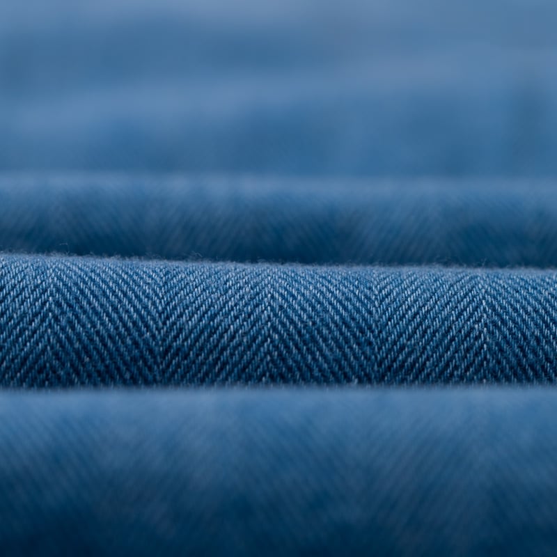 Attendant Shirt Washed Indigo Recycled Herringbone