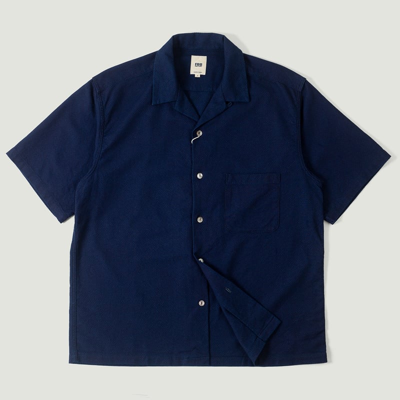 Vignettes flâneurs veste militaire FOB FACTORY  F3500 Indigo Sashiko Holiday Shirt