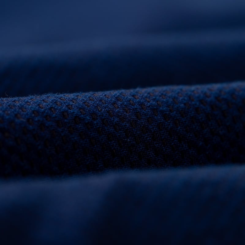 detail flâneurs veste militaire FOB FACTORY  F3500 Indigo Sashiko Holiday Shirt (1)