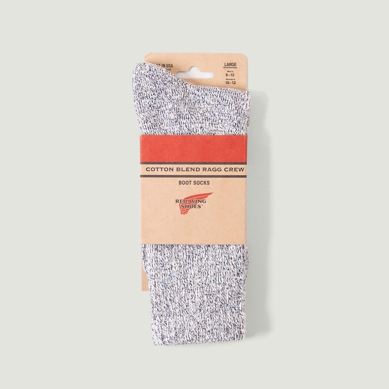 image flâneurs RED WING SHOES / Cotton Blend Ragg Crew Socks Carolina Blue/Navy/White vignette