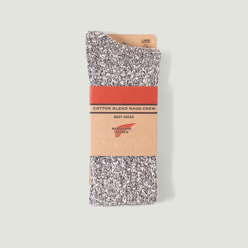 image flâneurs RED WING SHOES / Cotton Blend Ragg Crew Socks Black/White vignette