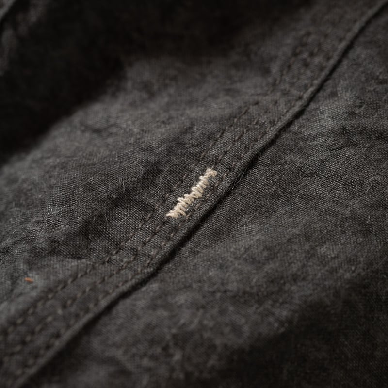 flaneurs seuvas broderie veste Washi Raglan Coverall Jacket Dark Charcoal (5)