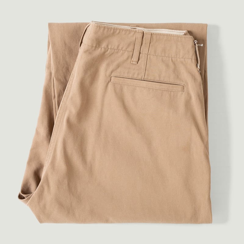 Vignettes flaneurs pantalon Beams Plus MIL Trousers Twill Khaki